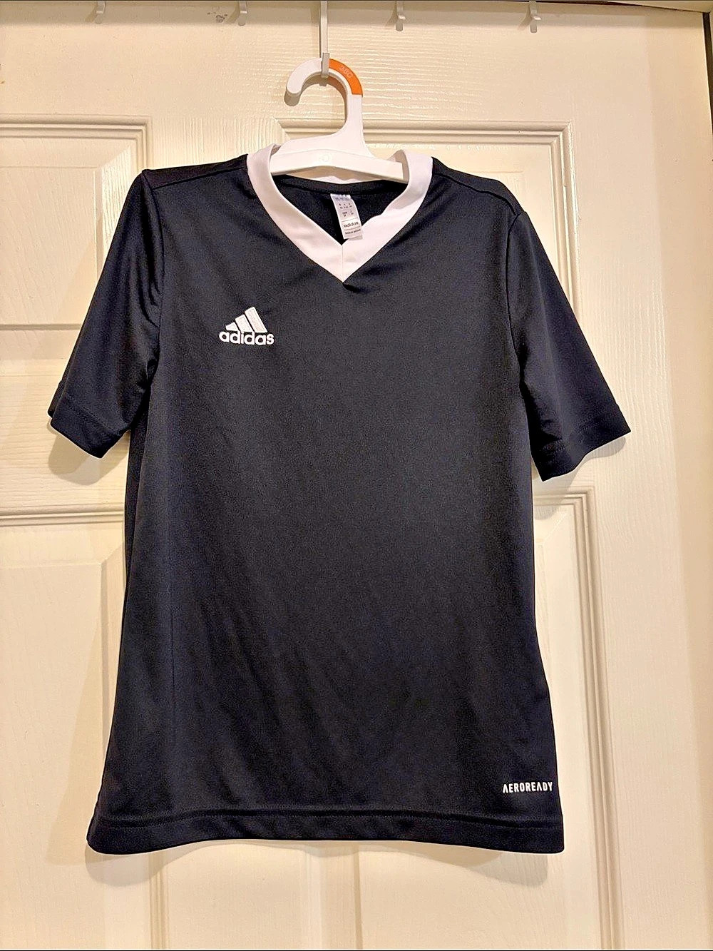 Adidas, Black and 
White Kids Small Jersey